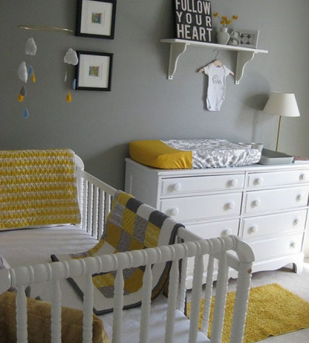 Inspiratie: babykamer met gele accenten